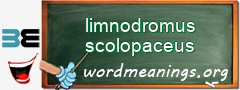 WordMeaning blackboard for limnodromus scolopaceus